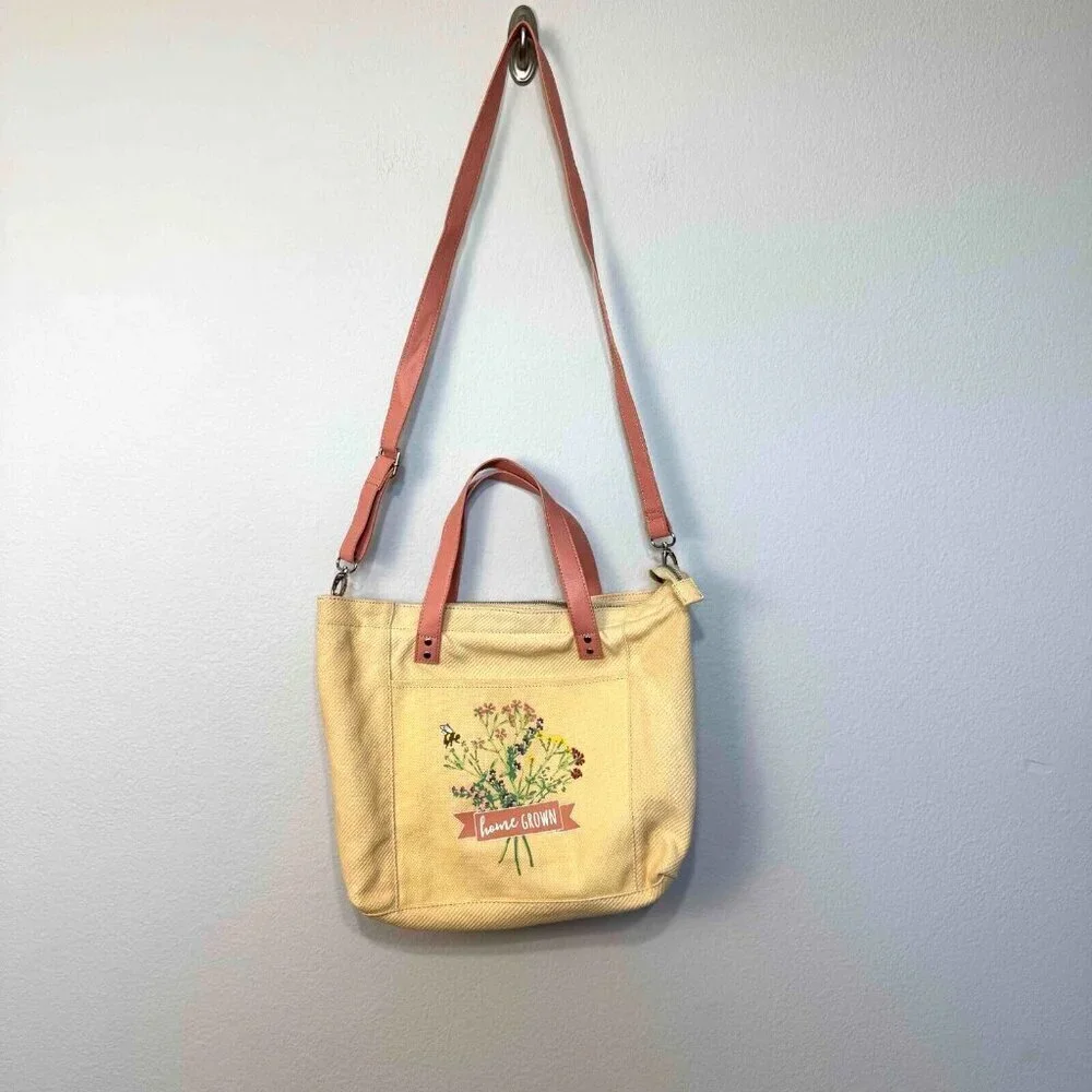 American Girl Blaire Home Grown Floral Crossbody Tote Cream One Size
